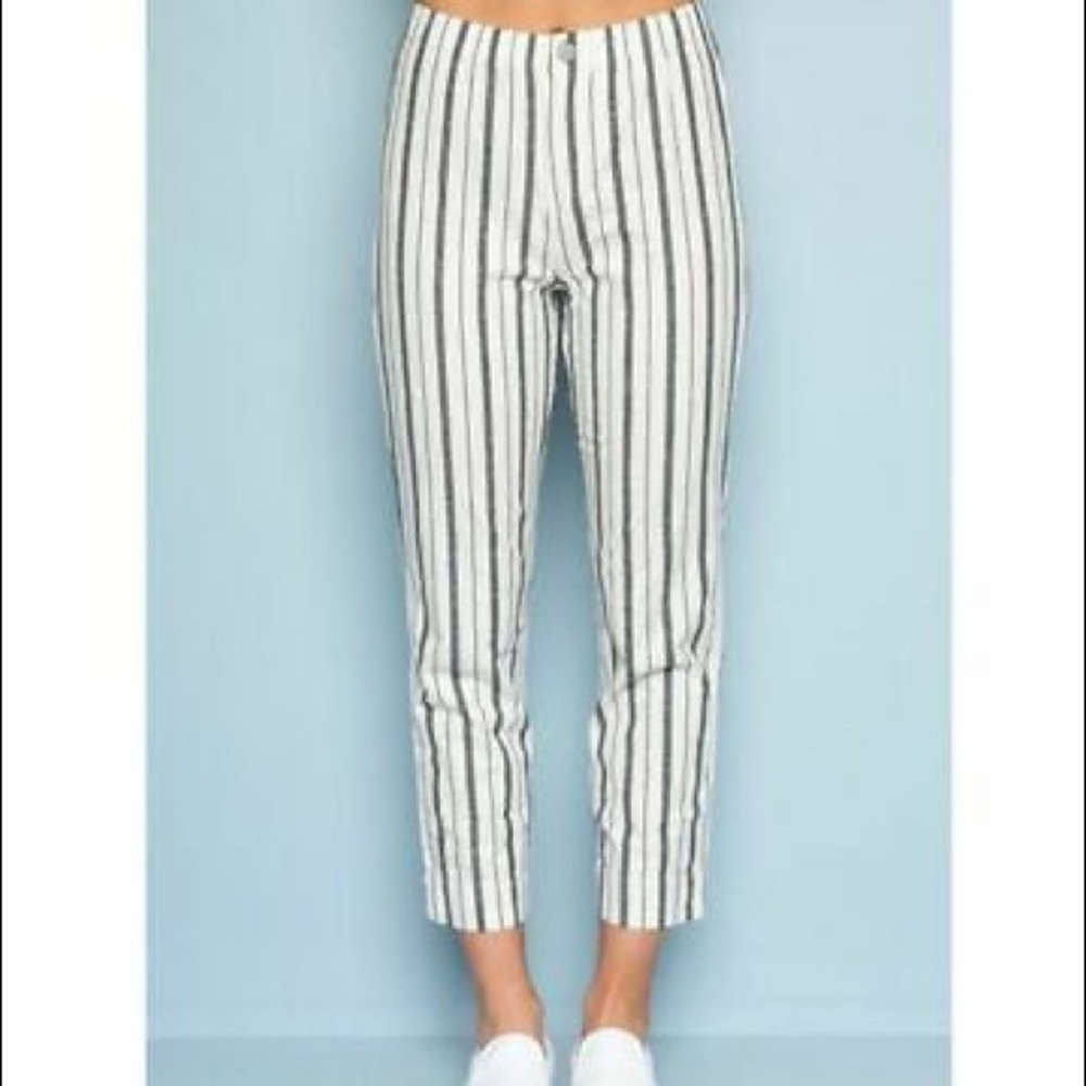 Brandy Melville Black & White striped Tilden pants